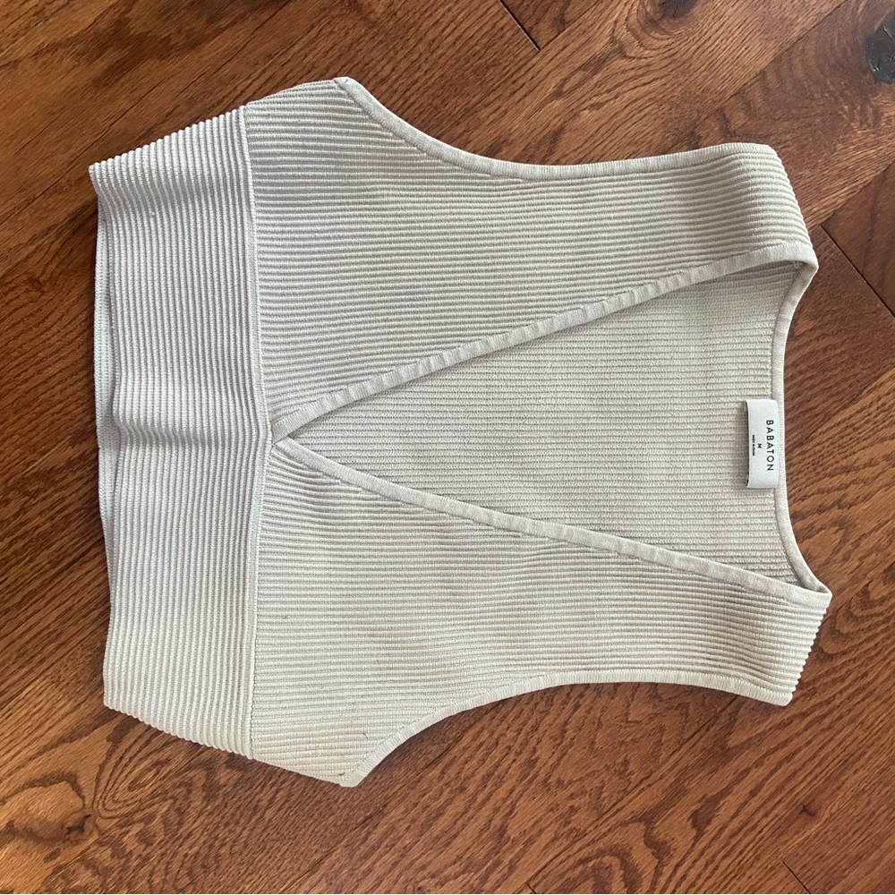 Babaton Ribbed Knit Crop Top